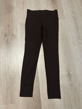 Hue Mid Rise Brown Jegging w Back Pockets Sz Small